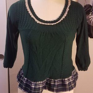 Axes Femme green knit top